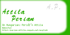 attila perian business card